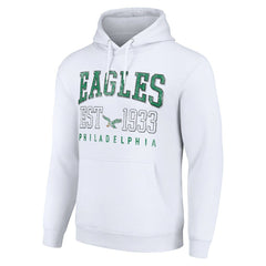 Philadelphia Eagles Starter Unisex Throwback Logo Pullover Hoodie - White Hoodies