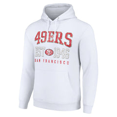 San Francisco 49ers Starter Unisex Throwback Logo Pullover Hoodie - White Hoodies
