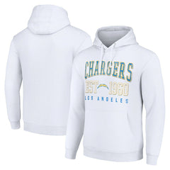 Los Angeles Chargers Starter Unisex Throwback Logo Pullover Hoodie - White Hoodies