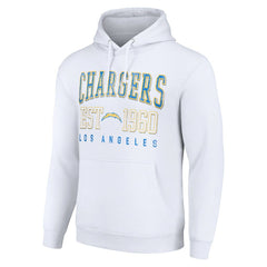 Los Angeles Chargers Starter Unisex Throwback Logo Pullover Hoodie - White Hoodies