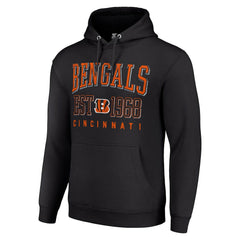 Cincinnati Bengals Starter Unisex Throwback Logo Pullover Hoodie - Black Hoodies