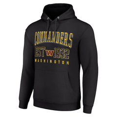 Washington Commanders Starter Unisex Throwback Logo Pullover Hoodie - Black Hoodies
