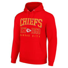 Kansas City Chiefs Starter Unisex Throwback Logo Pullover Hoodie - Red Hoodies