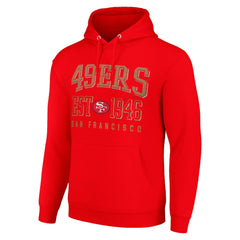 San Francisco 49ers Starter Unisex Throwback Logo Pullover Hoodie - Red Hoodies