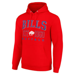 Buffalo Bills Starter Unisex Throwback Logo Pullover Hoodie - Red Hoodies