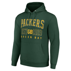 Green Bay Packers Starter Unisex Throwback Logo Pullover Hoodie - Green Hoodies