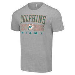 Miami Dolphins Starter Throwback Logo T-Shirt - Heather Gray T-shirts