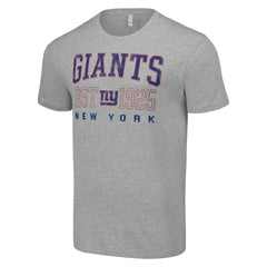 New York Giants Starter Throwback Logo T-Shirt - Heather Gray T-shirts