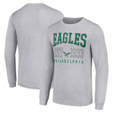 Philadelphia Eagles Starter Throwback Logo Long Sleeve T-Shirt - Heather Gray T-shirts
