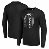 Green Bay Packers Starter Half Helmet Logo Long Sleeve T-Shirt - Black T-shirts
