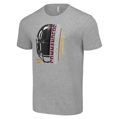 Washington Commanders Starter Half Helmet Logo T-Shirt - Heather Gray T-shirts
