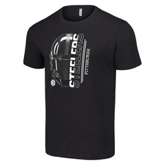 Pittsburgh Steelers Starter Half Helmet Logo T-Shirt - Black T-shirts