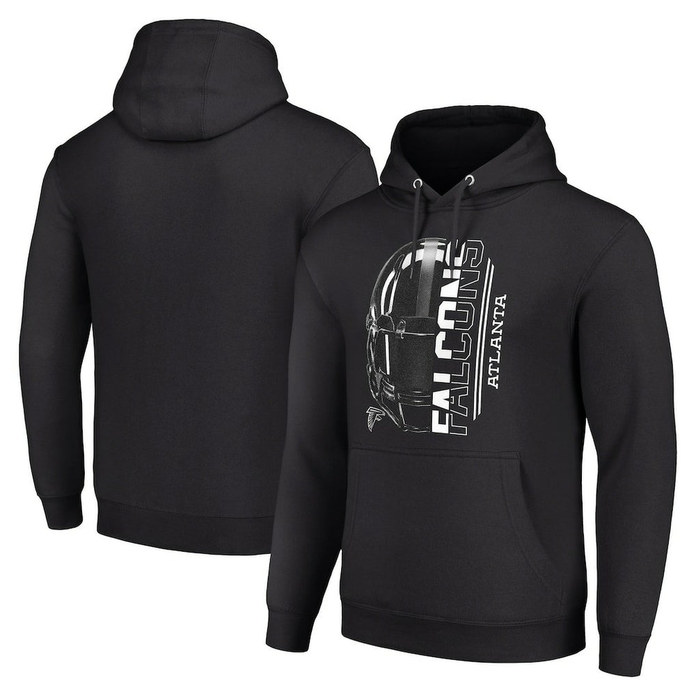 Atlanta Falcons Starter Unisex Half Helmet Logo Pullover Hoodie - Black Hoodies