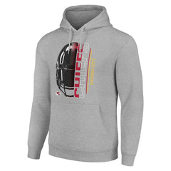 Kansas City Chiefs Starter Unisex Half Helmet Logo Pullover Hoodie - Heather Gray Hoodies