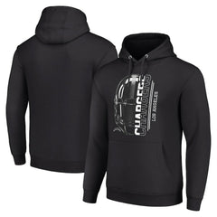 Los Angeles Chargers Starter Unisex Half Helmet Logo Pullover Hoodie - Black Hoodies
