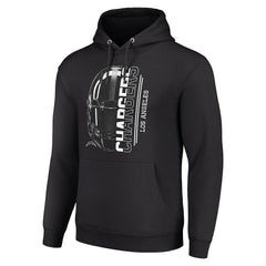 Los Angeles Chargers Starter Unisex Half Helmet Logo Pullover Hoodie - Black Hoodies