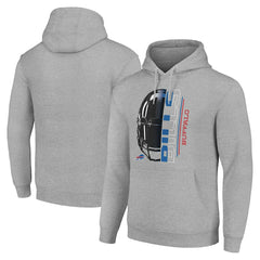 Buffalo Bills Starter Unisex Half Helmet Logo Pullover Hoodie - Heather Gray Hoodies