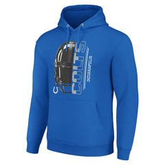 Indianapolis Colts Starter Unisex Half Helmet Logo Pullover Hoodie - Royal Hoodies