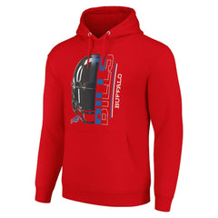 Buffalo Bills Starter Unisex Half Helmet Logo Pullover Hoodie - Red Hoodies