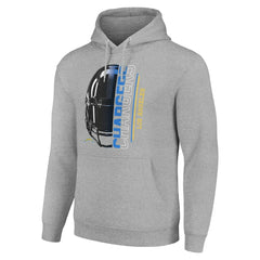 Los Angeles Chargers Starter Unisex Half Helmet Logo Pullover Hoodie - Heather Gray Hoodies