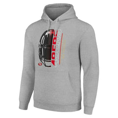 San Francisco 49ers Starter Unisex Half Helmet Logo Pullover Hoodie - Heather Gray Hoodies