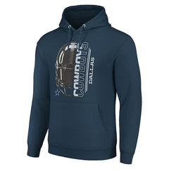 Dallas Cowboys Starter Unisex Half Helmet Logo Pullover Hoodie - Navy Hoodies