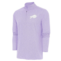 Buffalo Bills Antigua Hunk Quarter-Zip Pullover Top - Lavender Pullover