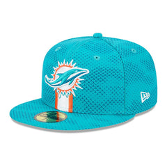 Miami Dolphins New Era 2024 Sideline 59FIFTY Fitted Hat - Aqua Hats