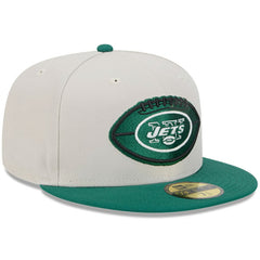 New York Jets New Era 2024 Sideline Historic 59FIFTY Fitted Hat - Stone/Green Hats