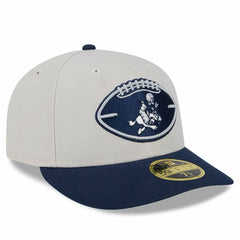 Dallas Cowboys New Era Male 2024 Sideline Historic Low Profile 59FIFTY Fitted Hat - Stone/Navy Hats