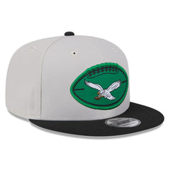 Philadelphia Eagles New Era 2024 Sideline Historic 9FIFTY Snapback Hat - Stone/Black Hats