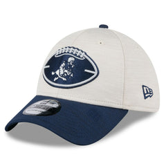 Dallas Cowboys New Era 2024 Sideline Historic 39THIRTY Flex Hat - Stone/Navy Hats