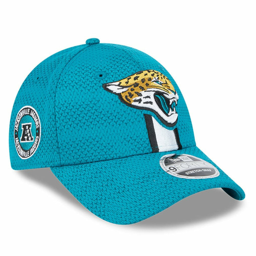 Jacksonville Jaguars New Era 2024 Sideline 9FORTY Stretch-Snap Hat - Teal Hats
