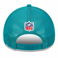 Miami Dolphins New Era 2024 Sideline Historic 9FORTY A-Frame Trucker Adjustable Hat - Stone/Aqua Hats