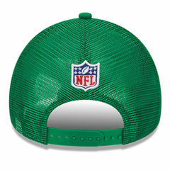 Philadelphia Eagles New Era 2024 Sideline Historic 9FORTY A-Frame Trucker Adjustable Hat - Stone/Kelly Green Hats