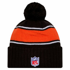 Cincinnati Bengals New Era 2024 Sideline Cuffed Knit Hat with Pom - Black Hats