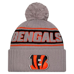 Cincinnati Bengals New Era 2024 Sideline Sport Cuffed Knit Hat with Pom - Gray Hats