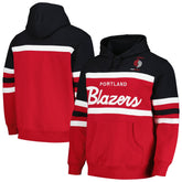 Portland Trail Blazers Head Coach Pullover Hoodie Red/Black - Mitchell & Ness
