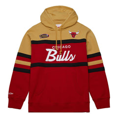 Chicago Bulls Head Coach Pullover Hoodie Red/Gold - Mitchell & Ness