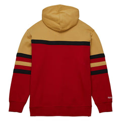 Chicago Bulls Head Coach Pullover Hoodie Red/Gold - Mitchell & Ness