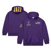 Utah Jazz Team OG 2.0 Vintage Logo Fleece Pullover Hoodie Purple - Mitchell & Ness