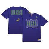 Milwaukee Bucks Hardwood Classics Team OG 2.0 Premium Vintage Logo T-Shirt Purple - Mitchell & Ness