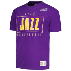 Utah Jazz Hardwood Classics Team OG 2.0 Premium Vintage Logo T-Shirt Purple - Mitchell & Ness outlet