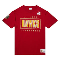 Atlanta Hawks Hardwood Classics Team OG 2.0 Premium Vintage Logo T-Shirt Red - Mitchell & Ness outlet