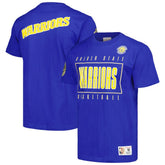Golden State Warriors Hardwood Classics Team OG 2.0 Premium Vintage Logo T-Shirt Royal - Mitchell & Ness