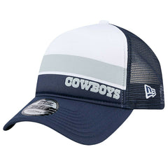 Dallas Cowboys New Era Sport Night Color Block 9FORTY A-Frame Trucker Adjustable Hat - White/Navy Hats
