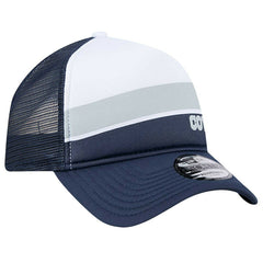 Dallas Cowboys New Era Sport Night Color Block 9FORTY A-Frame Trucker Adjustable Hat - White/Navy Hats