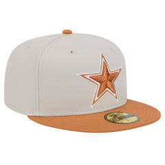 Dallas Cowboys New Era Two-Tone Color Pack 59FIFTY Fitted Hat - Stone/Brown Hats