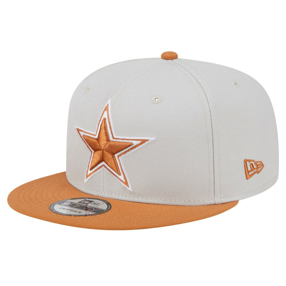 Dallas Cowboys New Era Two-Tone Color Pack 9FIFTY Snapback Hat - Stone/Brown Hats