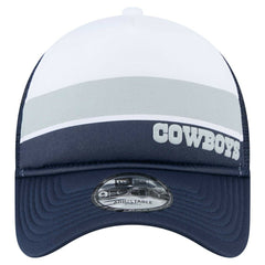Dallas Cowboys New Era Preschool Sport Night Color Block 9FORTY A-Frame Trucker Adjustable Hat - White/Navy Hats